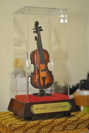 Miniatur Biola Eksklusif tutup Acrilic