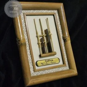 Miniatur Angklung Frame Bambu eksklusif