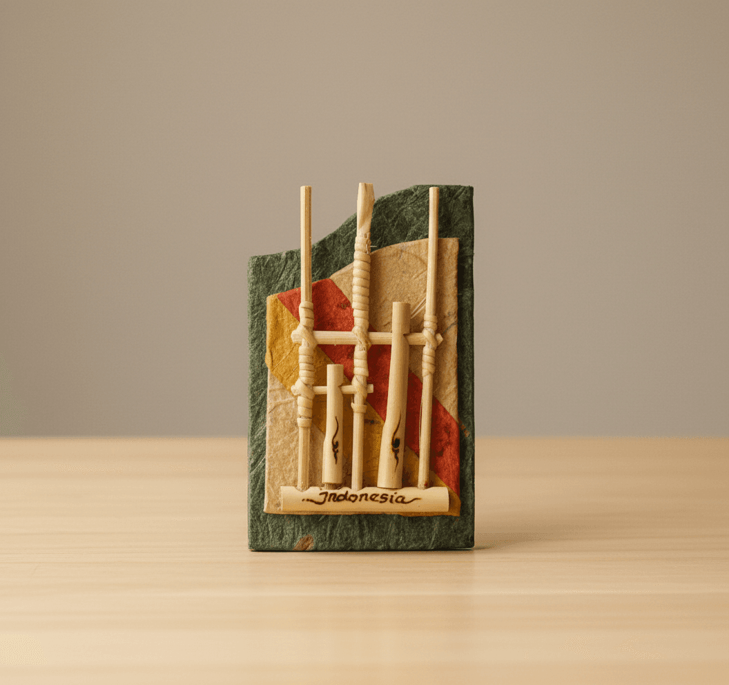 Magnet Kulkas Miniatur Angklung - Gambar 3