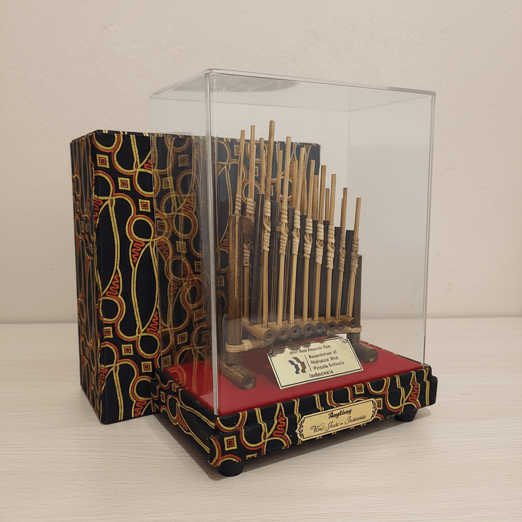 Miniatur Angklung eksklusif Tutup Acrilic - Gambar 9