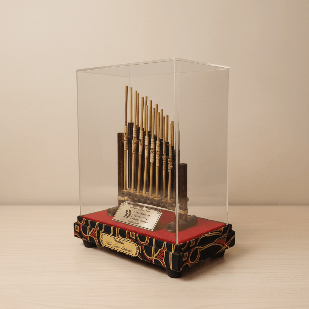 Miniatur Angklung eksklusif Tutup Acrilic - Gambar 10