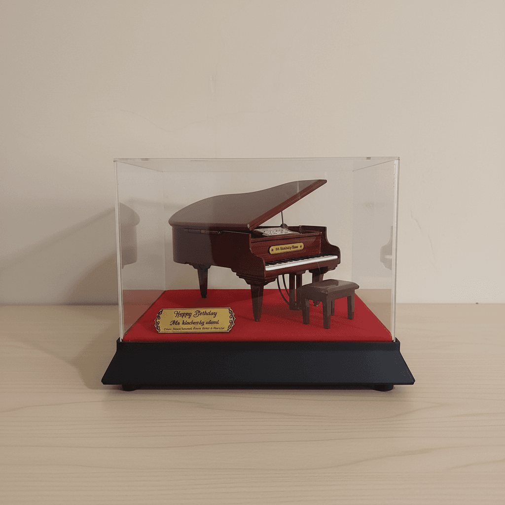 Miniatur Grand Piano Eksklusif Tutup Acrilic - Gambar 2