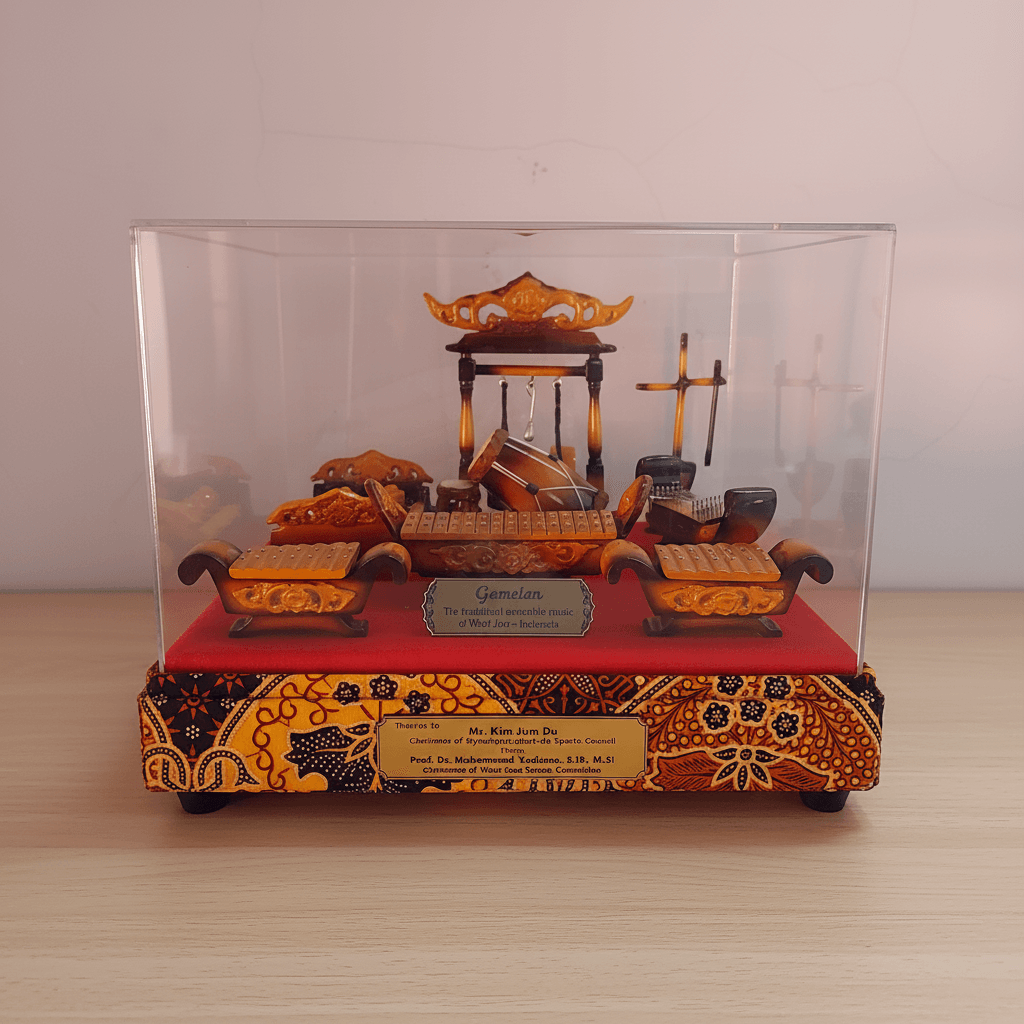 Souvenir Indonesia Miniatur Gamelan eksklusif Khas Jawa Barat - Gambar 10