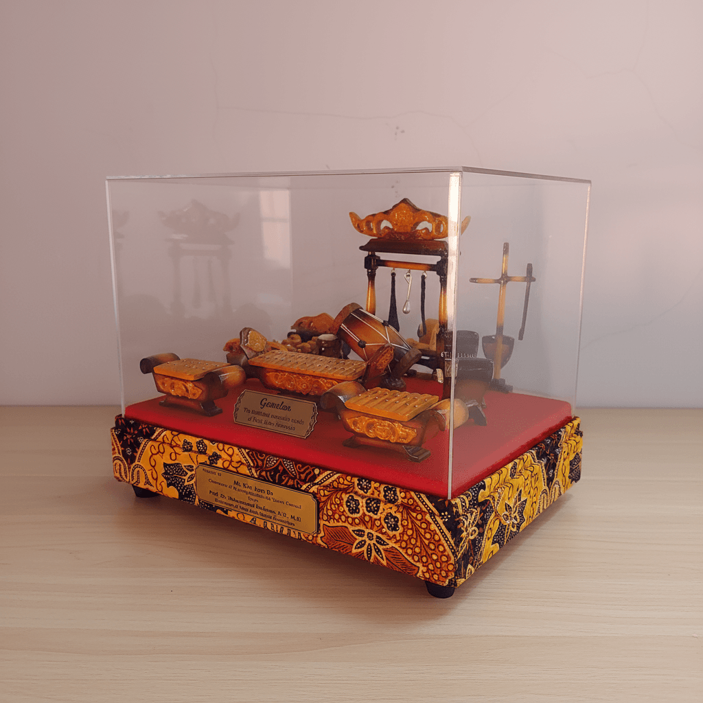 Souvenir Indonesia Miniatur Gamelan eksklusif Khas Jawa Barat - Gambar 12