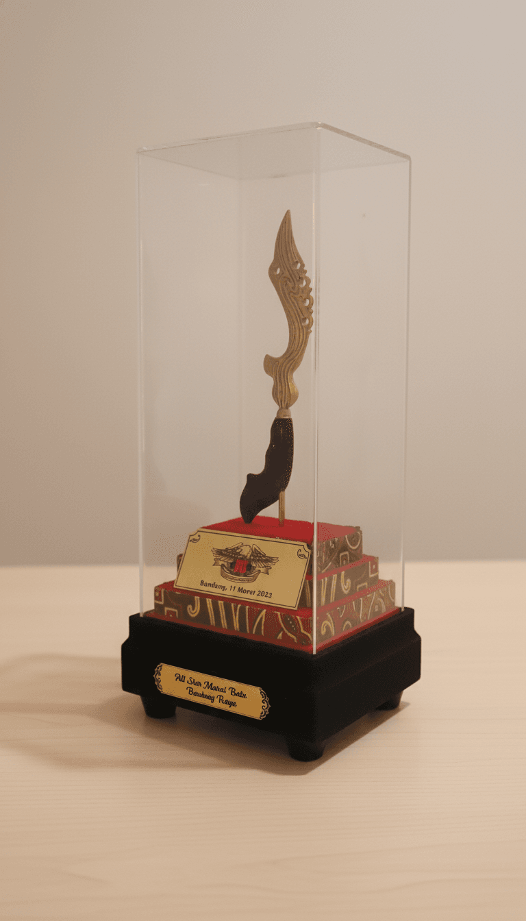 Miniatur Kujang Eksklusif Tutup Acrilic - Gambar 6