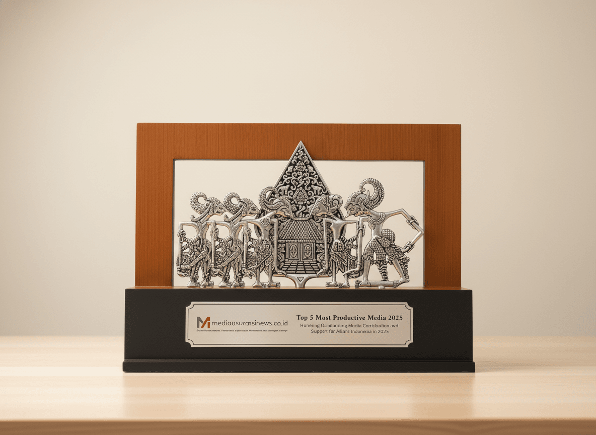 Souvenir Indonesia Wayang Gunungan Pandawa 5 Logam Background Stage Kayu - Gambar 8