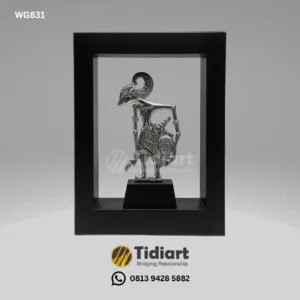 Souvenir Indonesia Wayang Arjuna Logam Frame Kotak Ekslusif Dari Tidiart