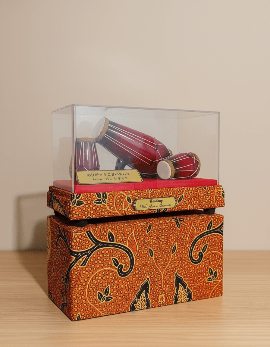 Miniatur Kendang Eksklusif Tutup Akrilik - Gambar 3