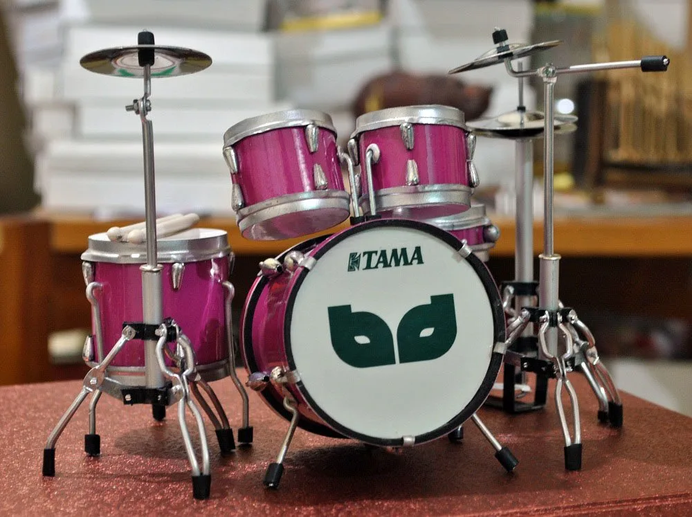 Miniatur Drum Set Eksklusif Kwalitas Ekspor - Gambar 3