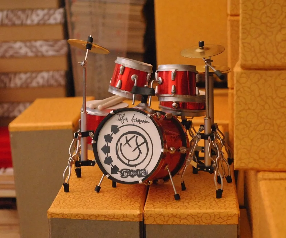 Miniatur Drum Set Eksklusif Kwalitas Ekspor - Gambar 12
