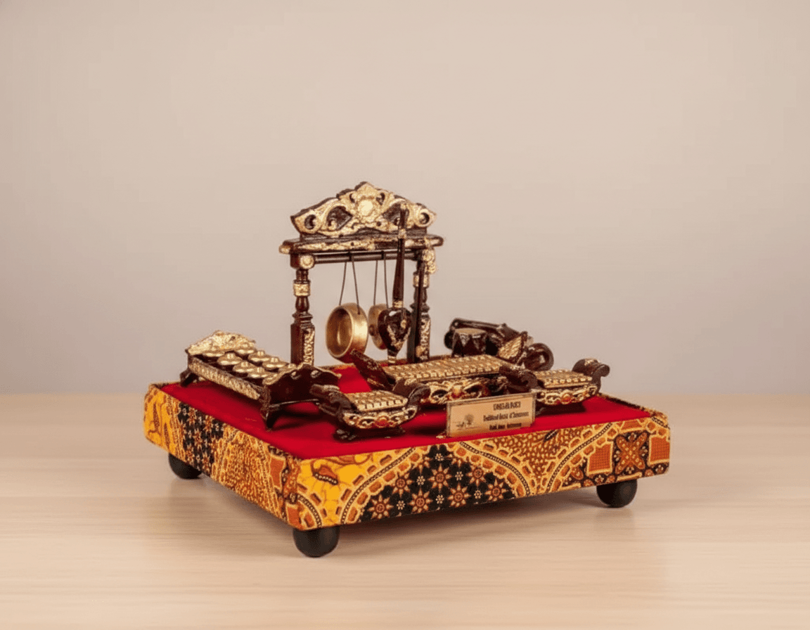 Souvenir Indonesia Miniatur Gamelan eksklusif Khas Jawa Barat - Gambar 6