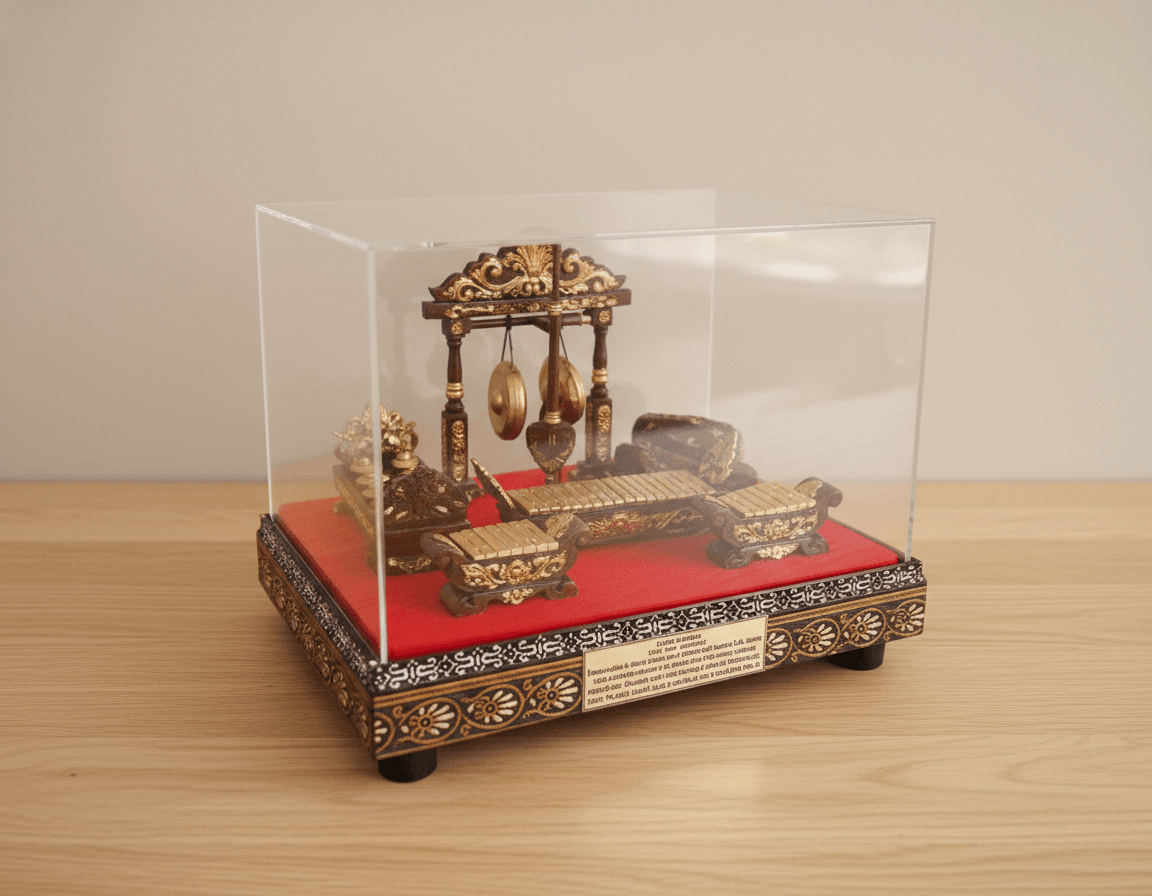 Souvenir Indonesia Miniatur Gamelan eksklusif Khas Jawa Barat - Gambar 7