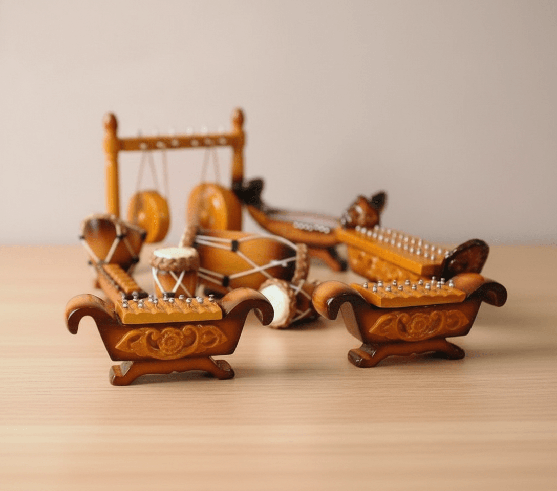 Souvenir Indonesia Miniatur Gamelan eksklusif Khas Jawa Barat - Gambar 8