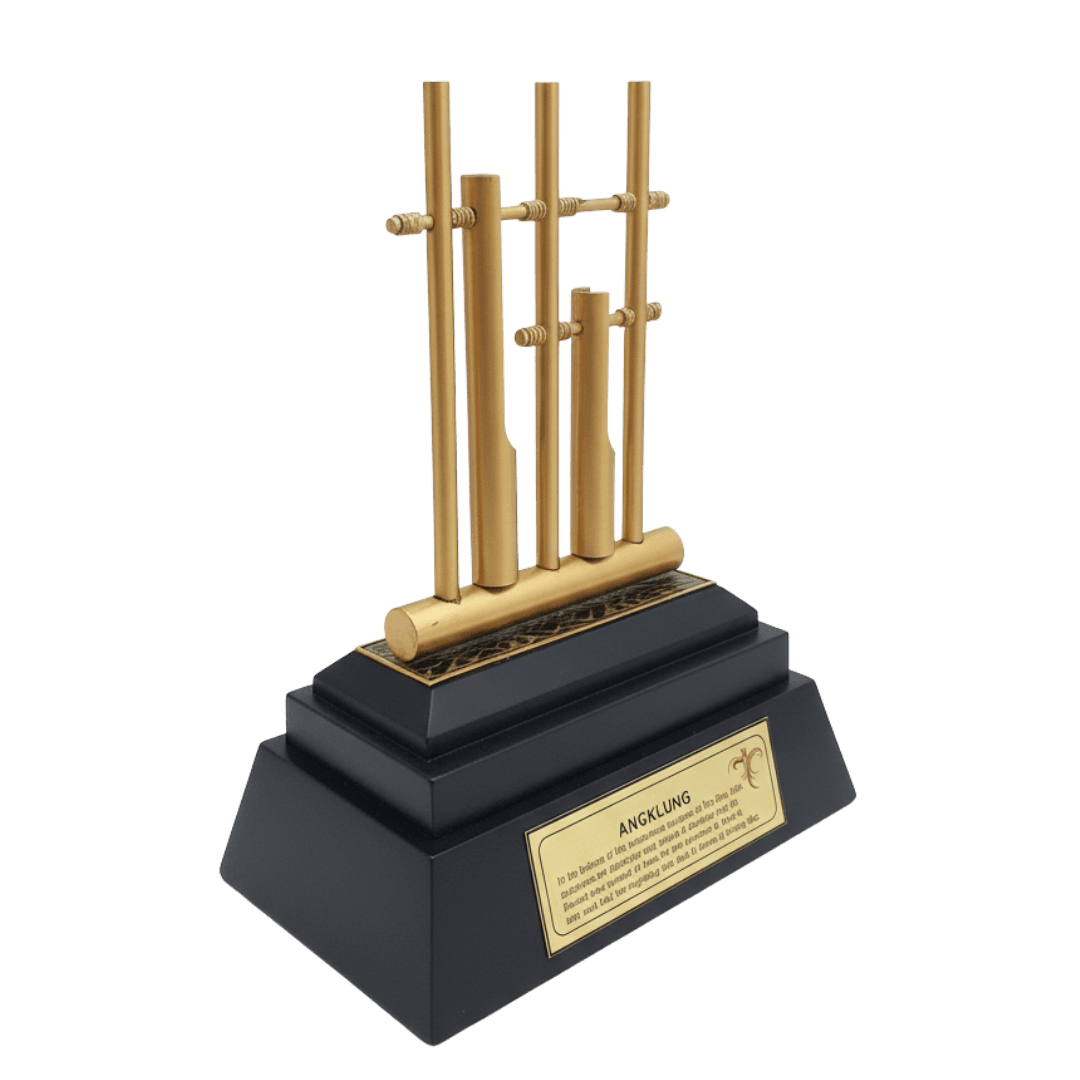 Miniatur Angklung logam Souvenir Indonesia Tidiart