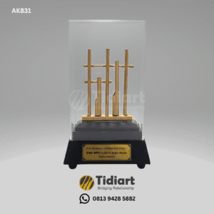Miniatur Angklung Logam Stage Kayu Eksklusif - dari Tidiart