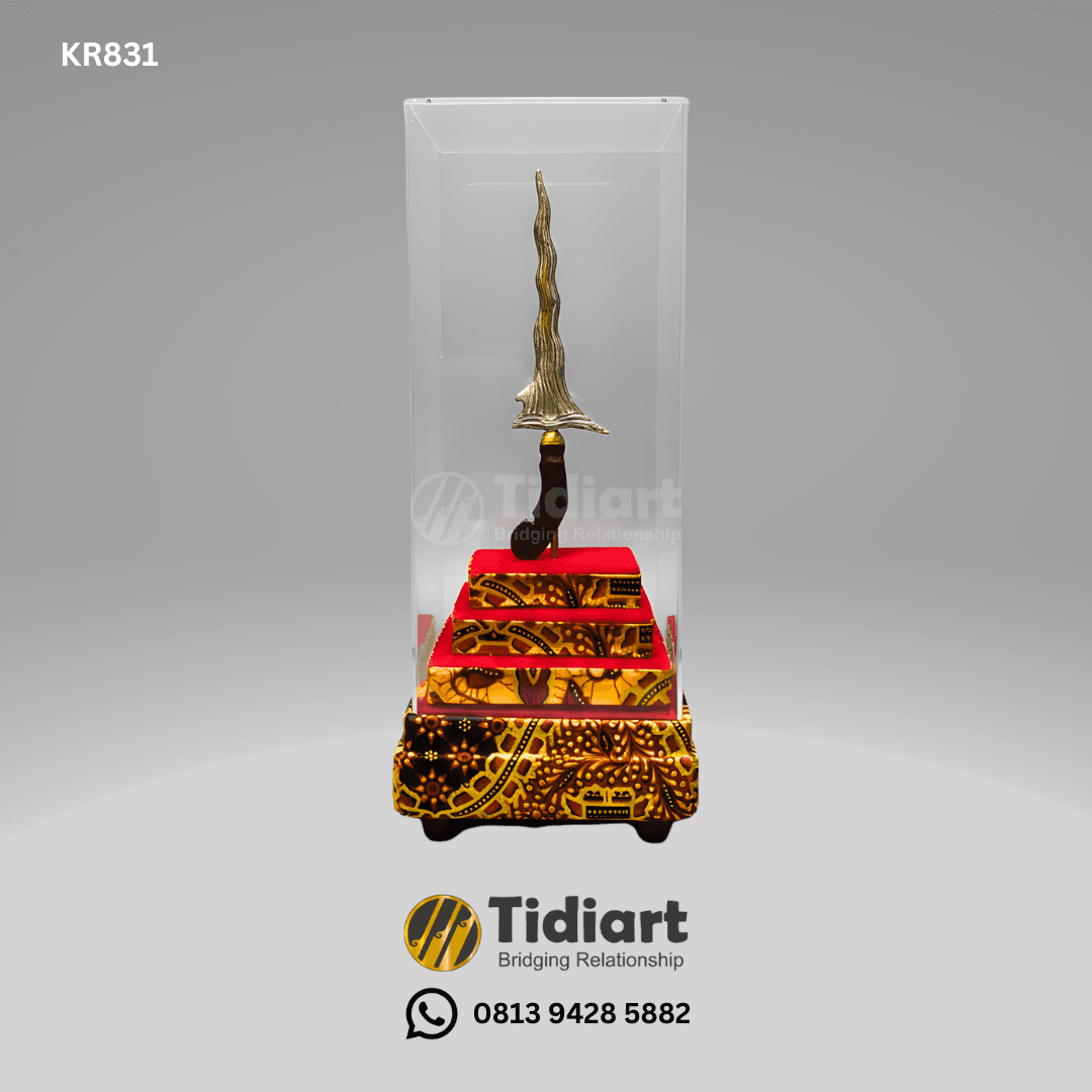 Souvenir Miniatur Keris Eksklusif Tutup Acrilic - dari Tidiart