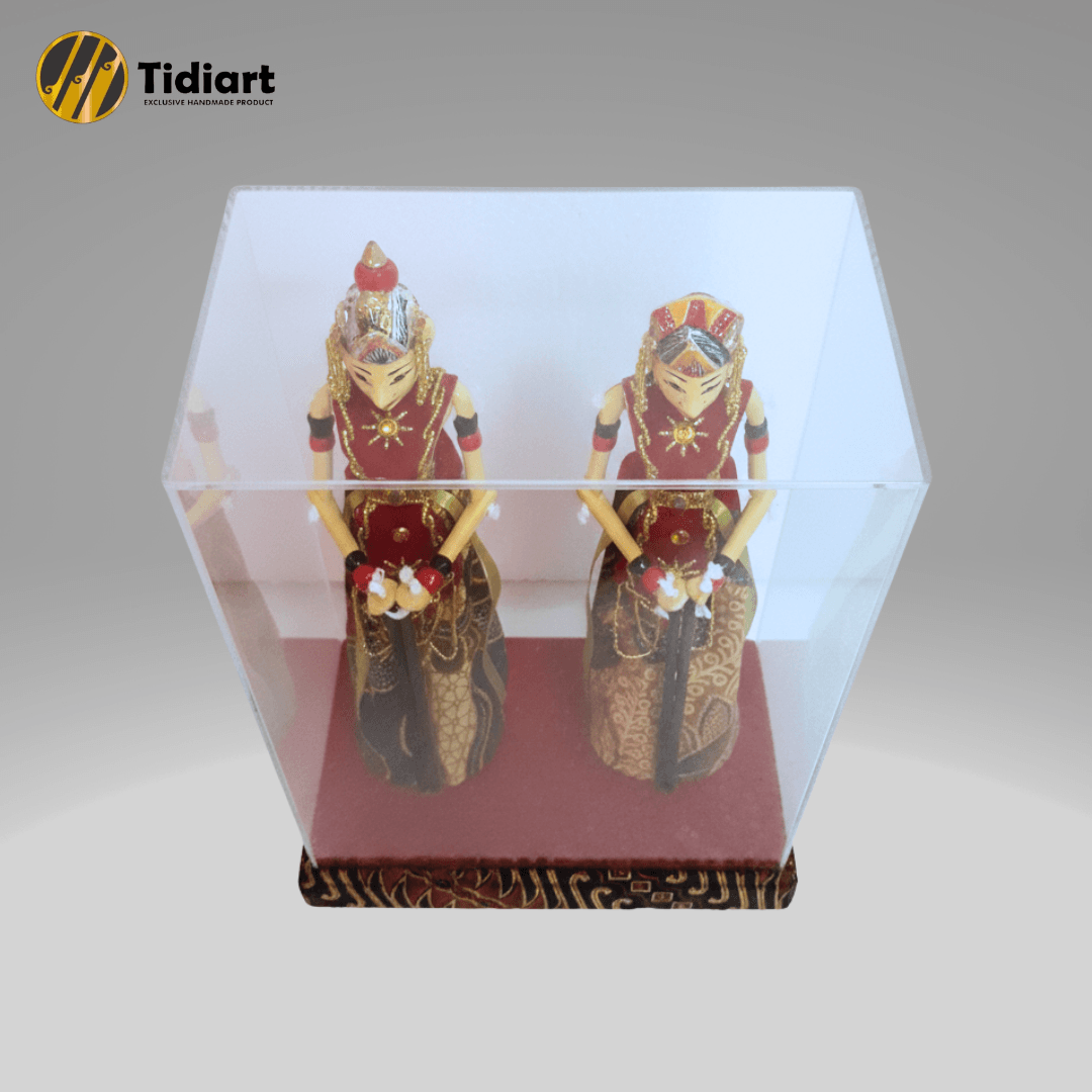 Souvenir Wayang Rama dan Shinta Premium Tutup Acrylic - dari Tidiart