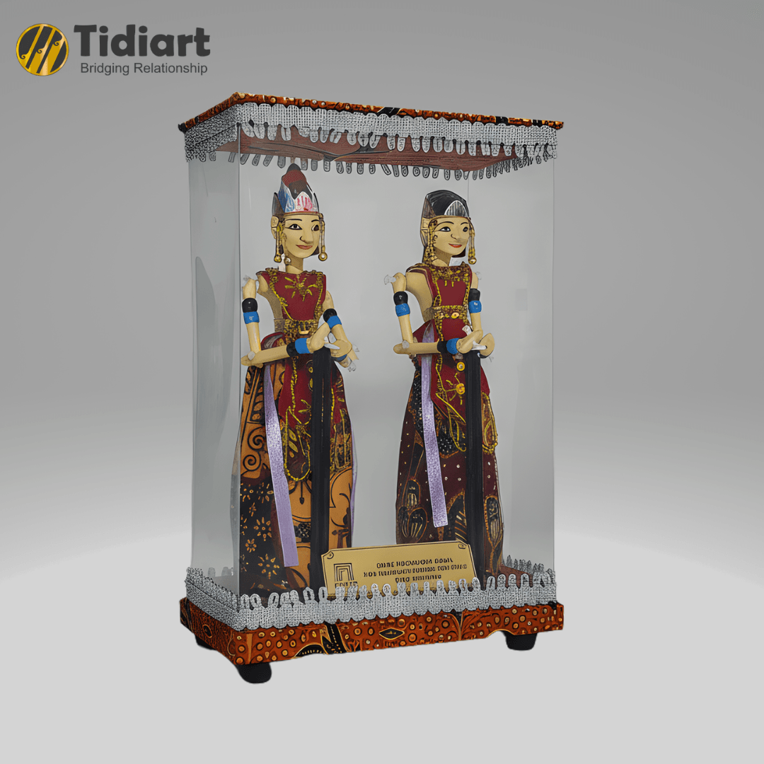 Souvenir Wayang Rama dan Shinta Premium Tutup Mika dari Tidiart