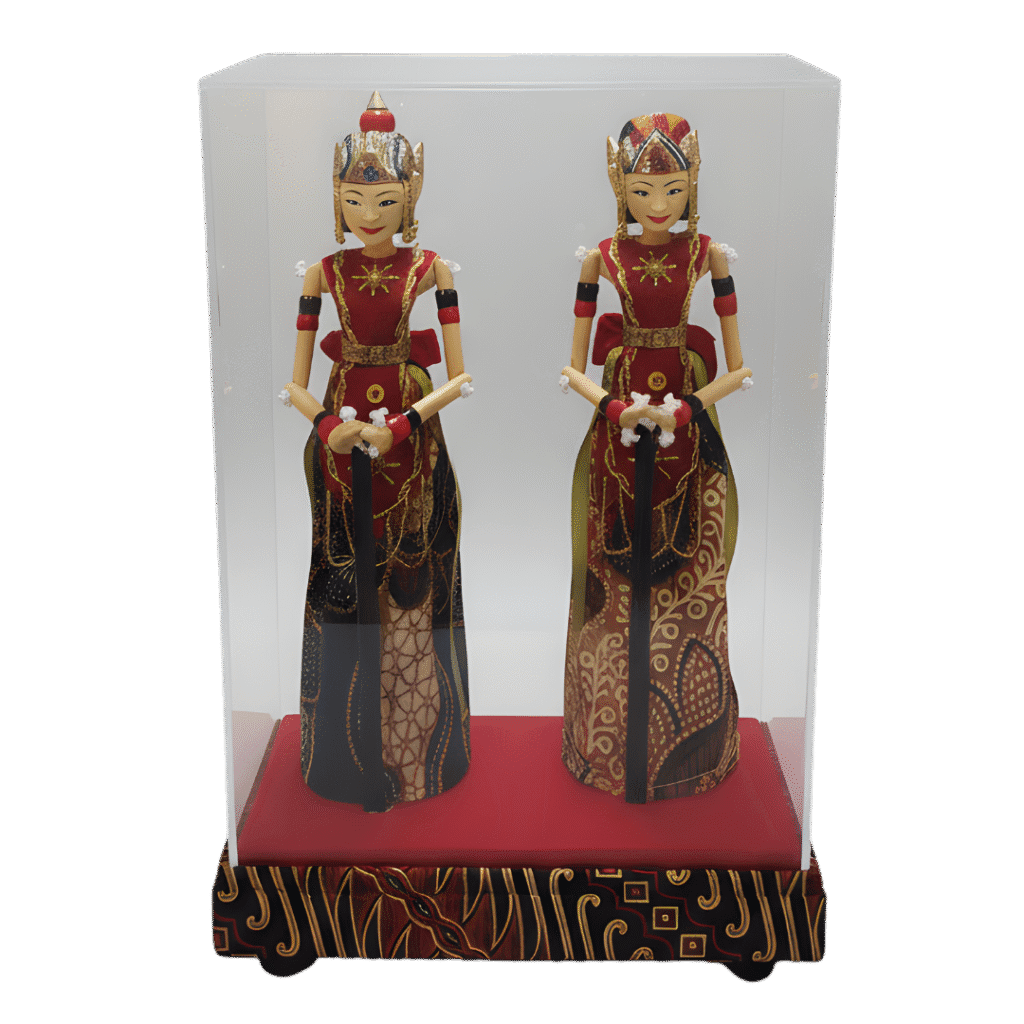 Souvenir Wayang Rama dan Shinta Premium Tutup Acrylic - dari Tidiart