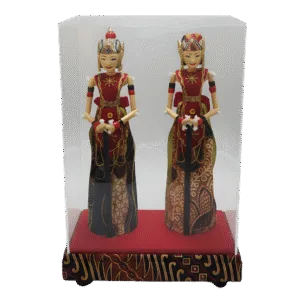 Souvenir Wayang Rama dan Shinta Premium Tutup Acrylic - dari Tidiart
