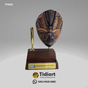 Souvenir Pen + Card Holder Topeng Merak Eksklusif - dari Tidiart